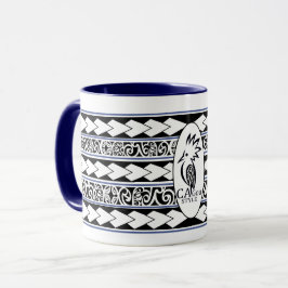 Taza Mug Tribal Ethnic Bleu marine