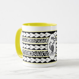 Taza Mug Tribal Ethnic Jaune