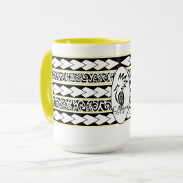 Taza Mug Tribal Ethnic Jaune