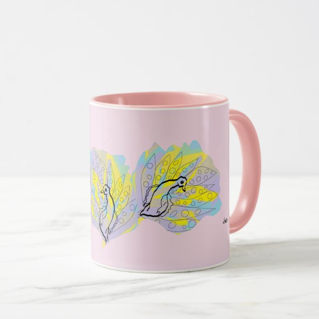 Taza Mug: Un Pavo Real De Color (Anverso derecho)