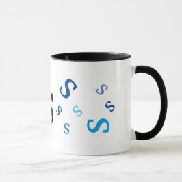 Taza Mug - Varias letras azules