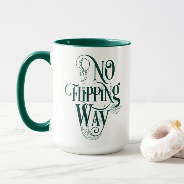 Taza Mug verde inspirada en la sirena (Con donut)
