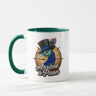 Taza Mug vert  "Arsène le Paon"
