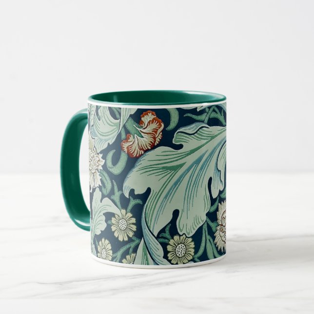 TAZA MUG : WILLIAM MORRIS : DISEÑO FLORAL (Anverso izquierdo)
