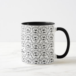 Taza Mug with english bulldog pattern