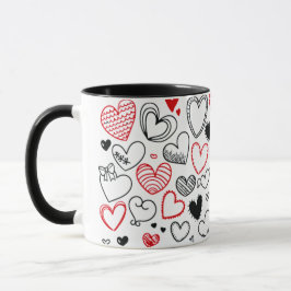 Taza Mug with hearts as a gift for mum
