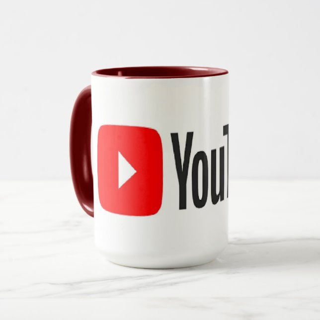 Taza Mug YouTube de alta calidad (Anverso izquierdo)