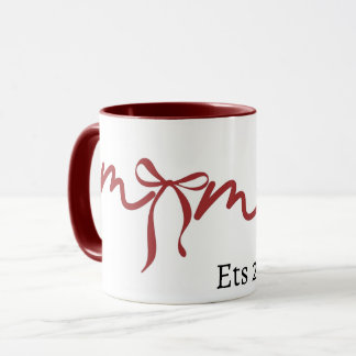 Taza MugMama Bow Mug 2026 Cute Gift for Mom Minimalist