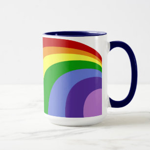 Taza Mugre arco iris retro