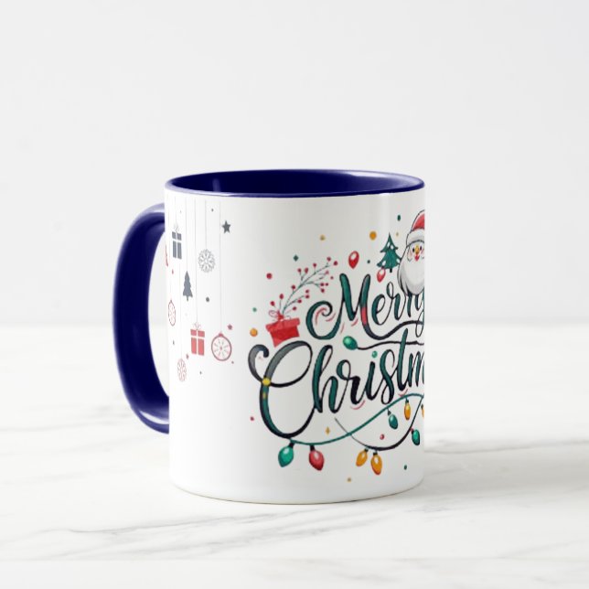 Taza Mugre azul de navidad (Anverso izquierdo)
