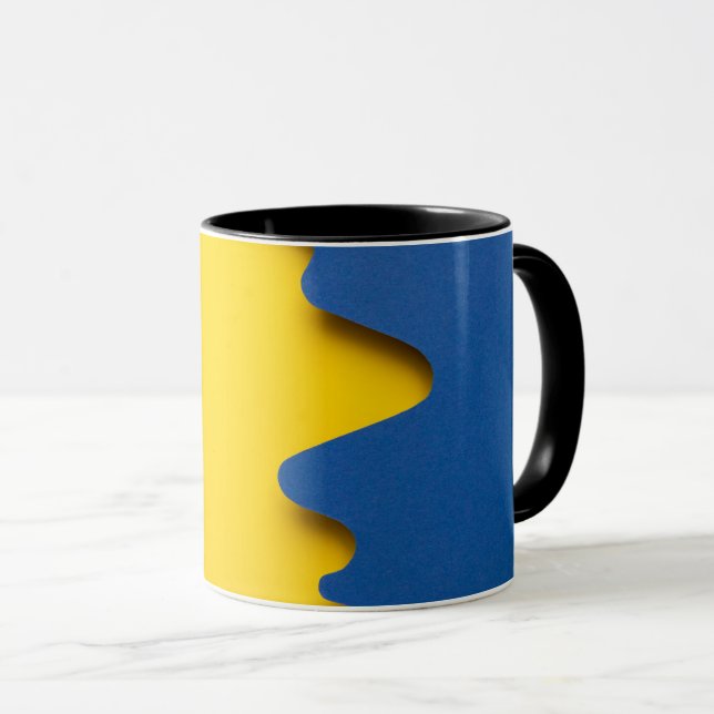 Taza Mugre azul y amarillo (Anverso derecho)