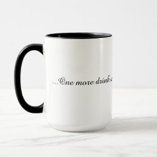 Taza Mugre blanca con mango negro y texto negro