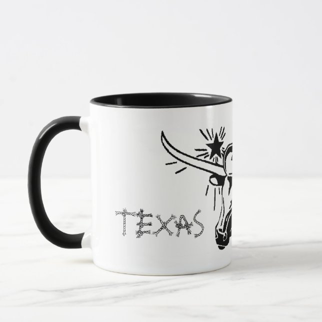 Taza Mugre cerámica de Dallas Texas Longhorn (Izquierda)