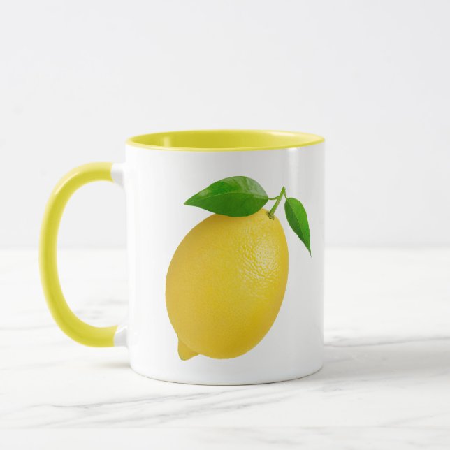 Taza Mugre Combo Amarillo Diseñado 🍋 Lemon (Izquierda)