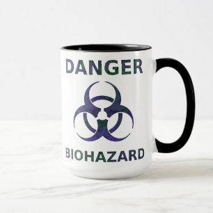 Taza Mugre de advertencia de riesgo biológico