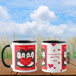 Taza Mugre de amor en pingüino - Personalizado