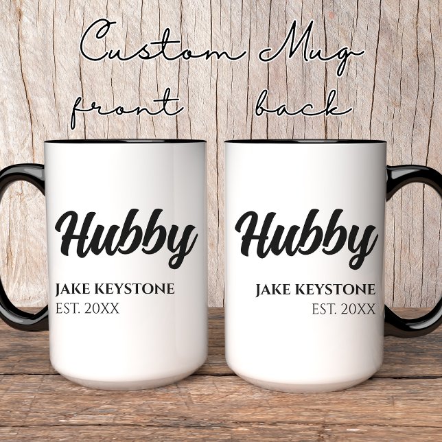 Taza Mugre de aniversario personalizada para marido y m (marriage gift, newlywed mug, wedding favor mug, engagement gift, personalized husband mug,)