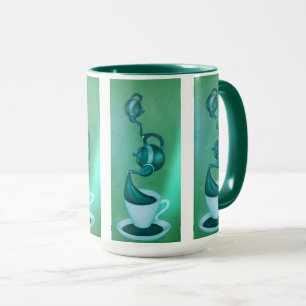 Taza Mugre de arte del té verde