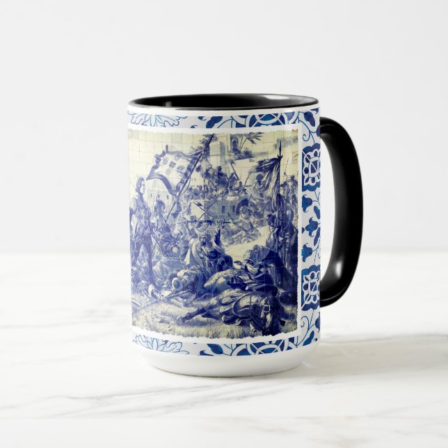 Taza Mugre de arte folclórico de Portugal (Anverso derecho)