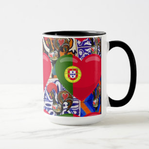 Taza Mugre de arte folclórico de Portugal