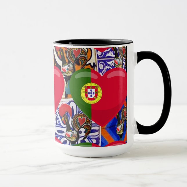 Taza Mugre de arte folclórico de Portugal (Derecha)