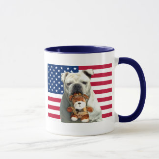 Taza Mugre de Bulldog patriótico