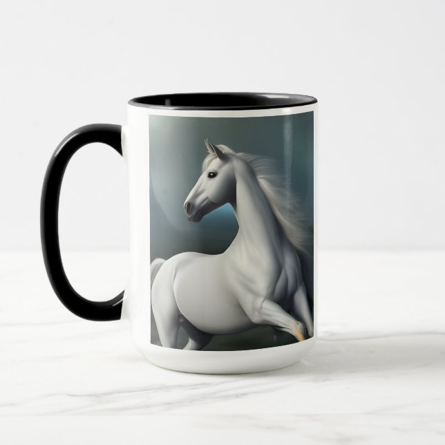 Taza Mugre de caballo blanco (Izquierda)