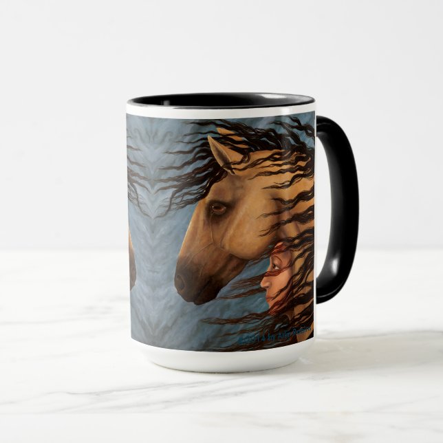 Taza Mugre de caballo y mujer (Anverso derecho)
