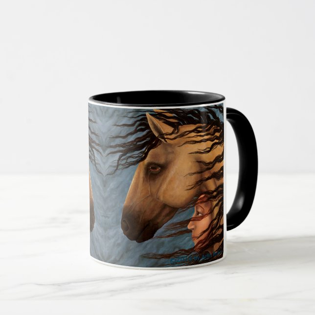 Taza Mugre de caballo y mujer (Anverso derecho)