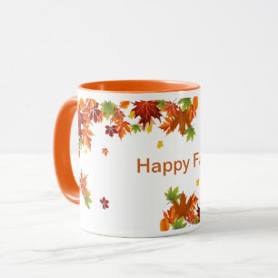 Taza Mugre de café feliz otoño