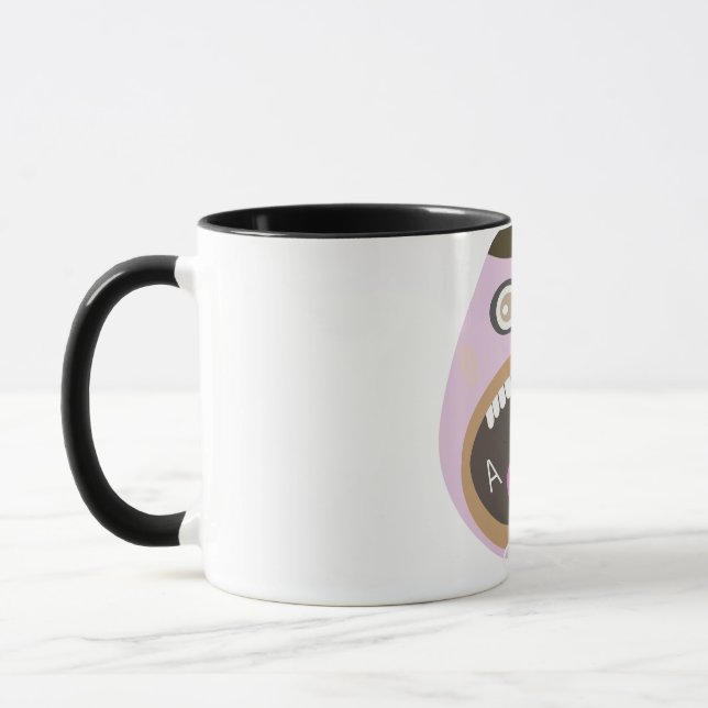 Taza mugre de cara divertida (Izquierda)