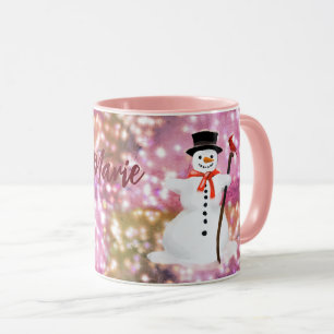 Taza Mugre de chocolate caliente de Snowman