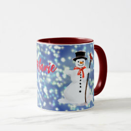 Taza Mugre de chocolate caliente de Snowman