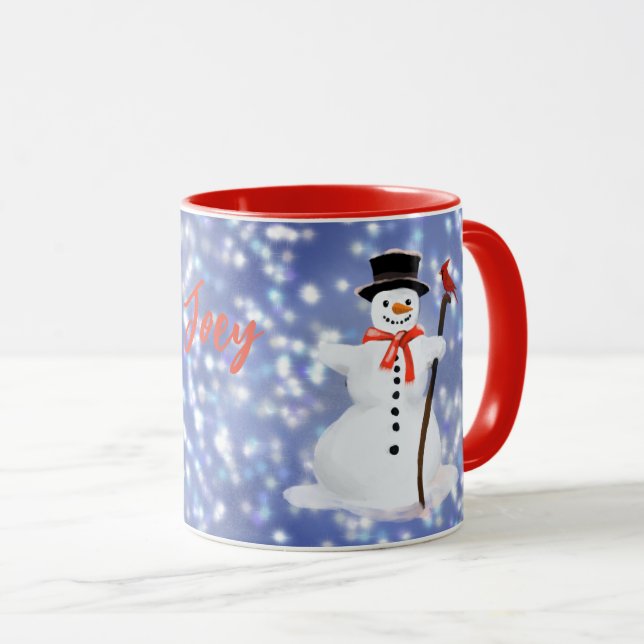 Taza Mugre de chocolate caliente de Snowman (Anverso derecho)
