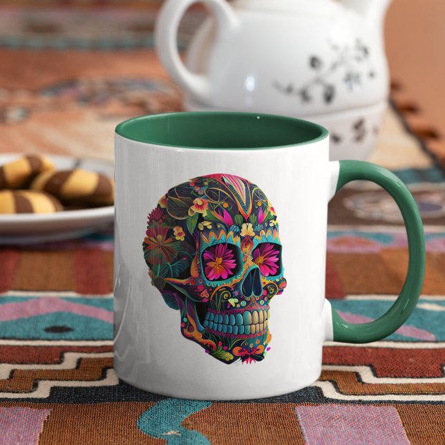 Taza Mugre de cráneo mexicano (Subido por el creador)