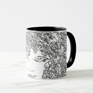 Taza Mugre de Creative Women Black White Fireworks