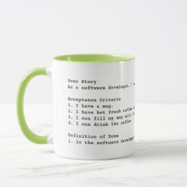 Taza Mugre de criterios de aceptación de historias de u