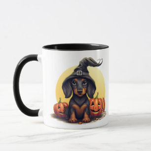 Taza Mugre de Dachshund Halloween