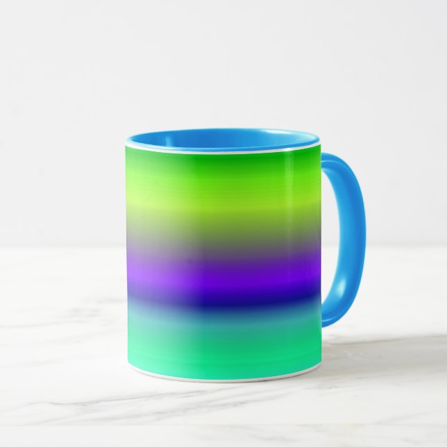Taza Mugre de degradado verde azul (Anverso derecho)
