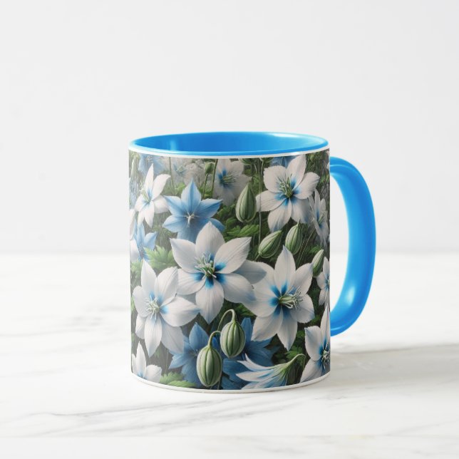 Taza Mugre de flores azules (Anverso derecho)