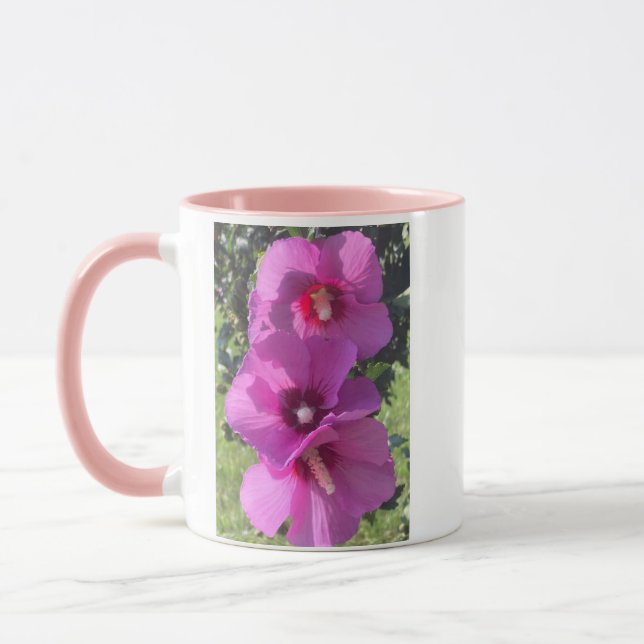 Taza Mugre de flores moradas (Izquierda)