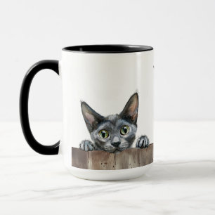 Taza Mugre de gato al descubierto de estilo oriental
