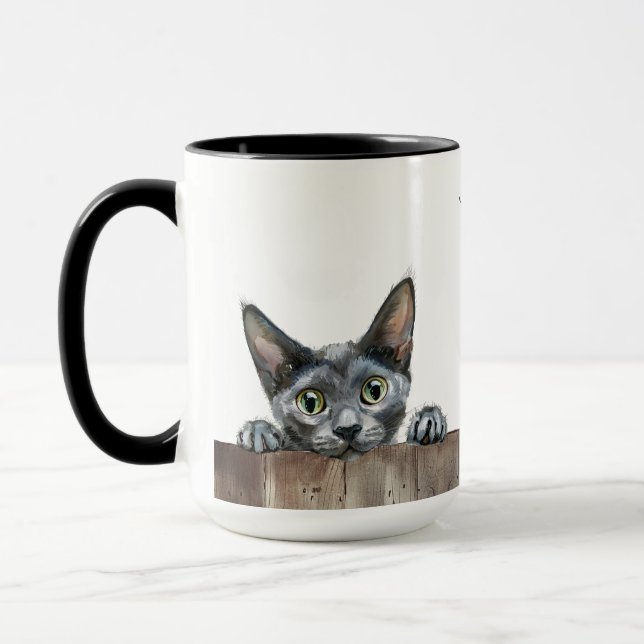 Taza Mugre de gato al descubierto de estilo oriental (Izquierda)