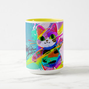 Taza Mugre de gato fresco y estilizado