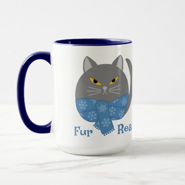 Taza Mugre de gato 'Fur Real' de animal lindo (Izquierda)