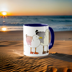 Taza Mugre de gaviotas de playa