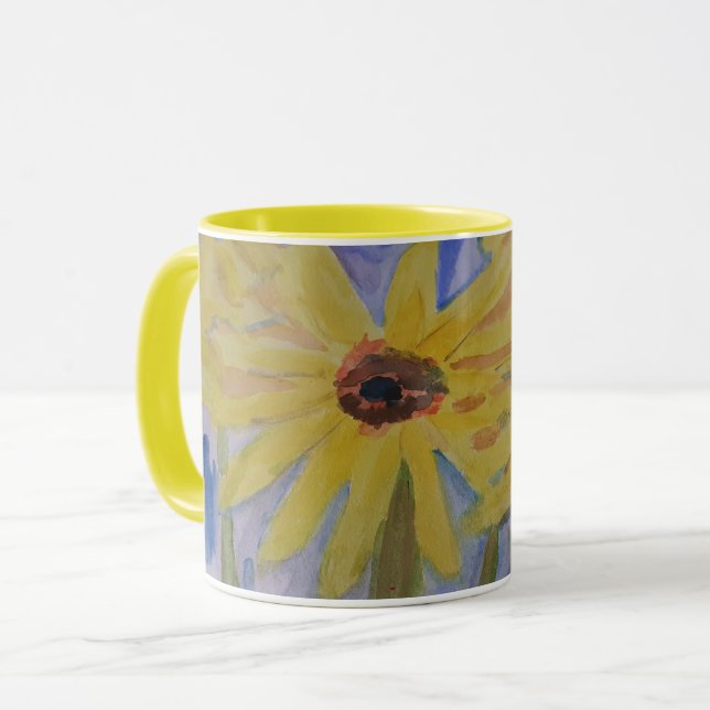 Taza Mugre de girasol amarillo de verano (Anverso izquierdo)