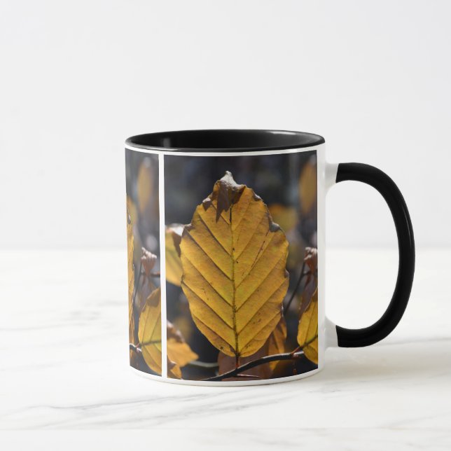 Taza Mugre de hoja amarilla (Derecha)
