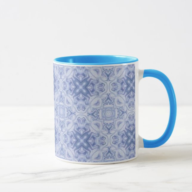 Taza Mugre de impresión azul (Derecha)