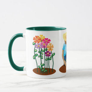 Taza Mugre de jardinero de flores